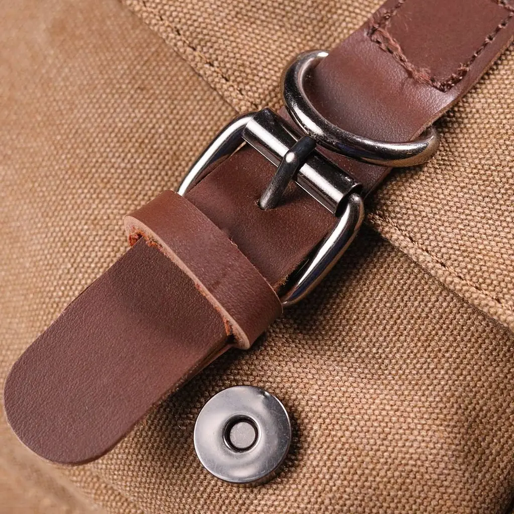 Велика сумка для ноутбука з клапаном із текстилю 21242 Vintage коричнева - фото 10