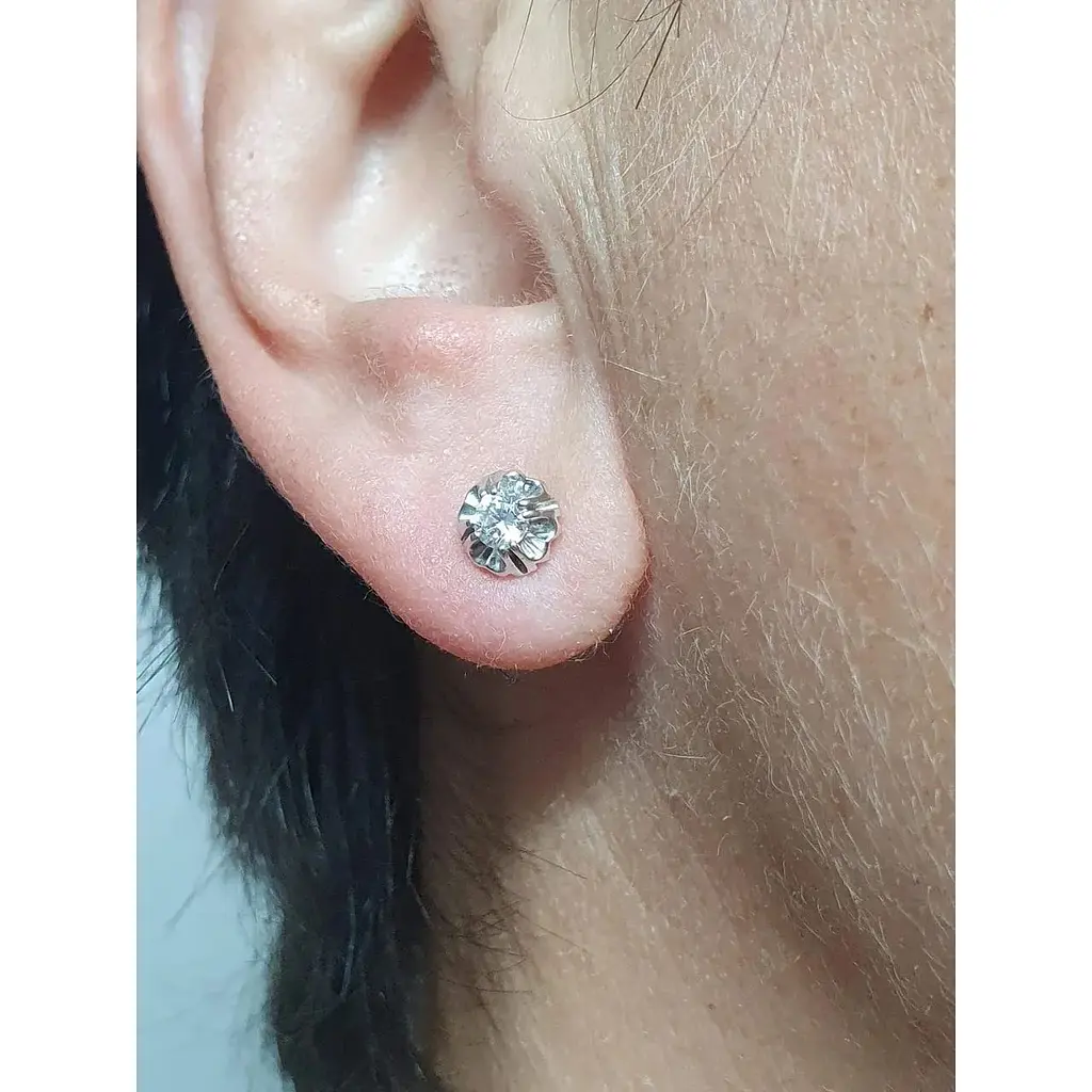 Золоті сережки-пуссети Столична Ювелірна Фабрика з фіанітами. 113901Б - фото 3