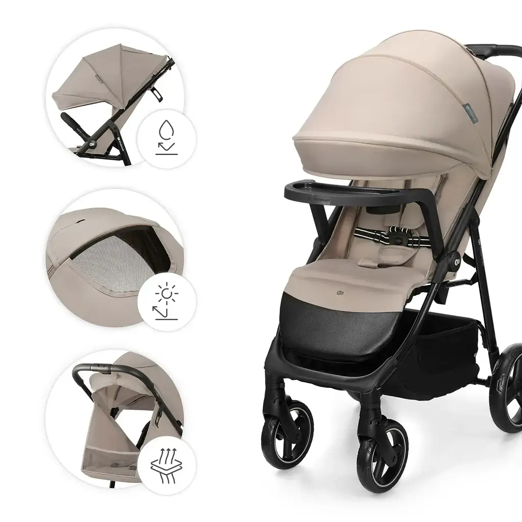 Прогулянкова коляска Kinderkraft Trig 3 Tray Beige (KSTRIG03BEG000T) - фото 2
