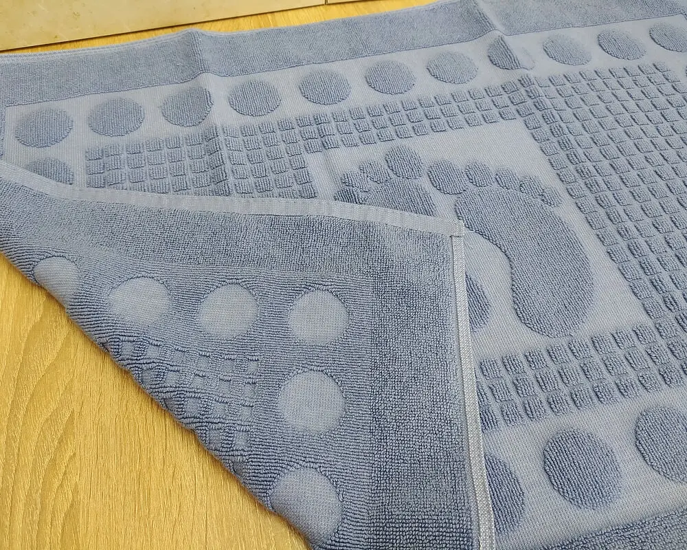 Турецький рушник для ніг Zeron 50х70 Blue щільність 750 г/м2 - фото 3