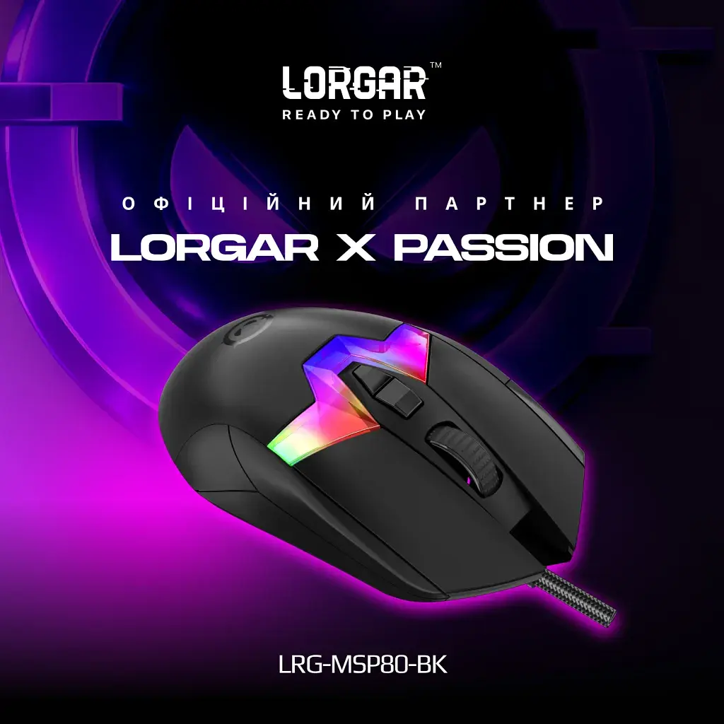 Мишка Lorgar MSP80 Pro USB Black (LRG-MSP80-BK) - фото 2