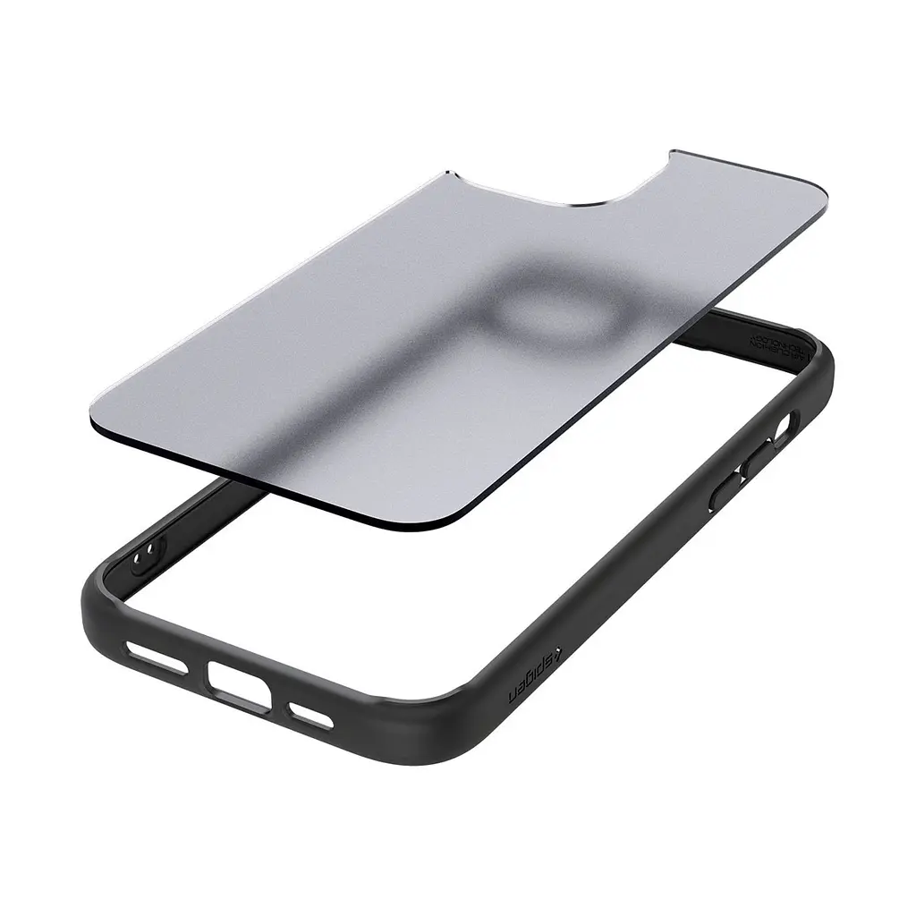 Чехол Spigen Ultra Hybrid для iPhone 15 Plus Frost Black (ACS06656) + защитное стекло - фото 9