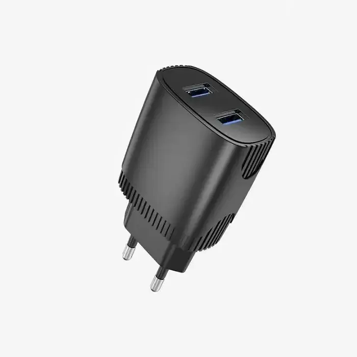 Мережевий зарядний пристрій Aspor A811 (2USB/2.4A)- чорний - фото 2