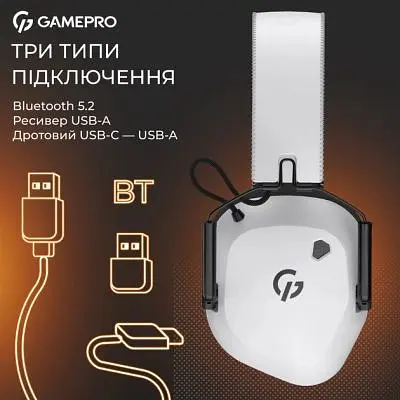 Навушники GamePro Genesis Mercury Pro 3-Mode White (HSW120W) - фото 7