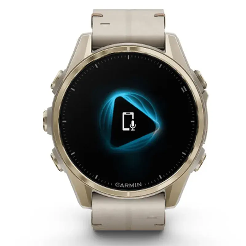 Смарт-годинник Garmin fenix 8 43mm, AMOLED, Saph, SftGldSS/FogGryLeatherBnd, Excl, GPS (010-02903-40) - фото 2