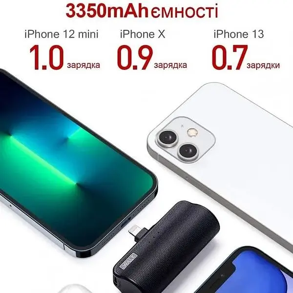 Портативний зарядний пристрій для iPhone IWALK LinkMe Plus 3350 MAh Black - фото 4