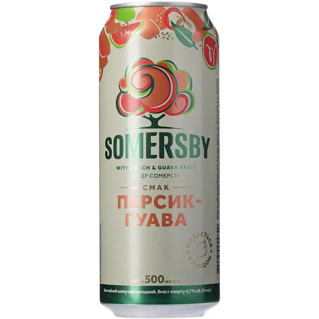 Уцінка. Сидр Somersby Персик-Гуава 4.7% з/б 0.5 л  - фото 3