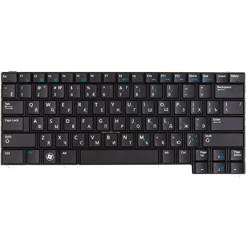 Клавіатура для ноутбука DELL Latitude E5440 чорна, чорний фрейм (KB315413)