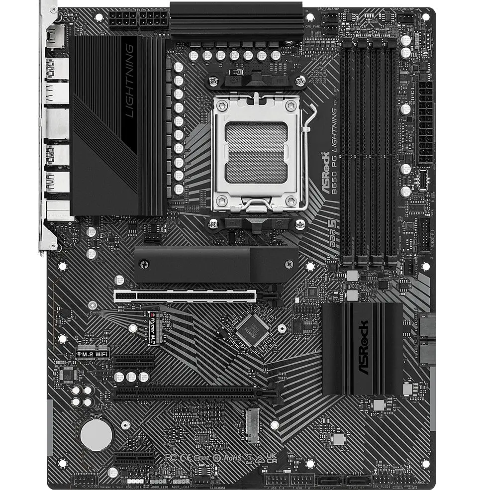 ASRock B650 PG LIGHTNING (AM5/B650, 4*DDR5, 2xPCIex16, HDMI, 4xSATA, 3xM.2, 2.5GLan, 7.1ch, ATX) - фото 6