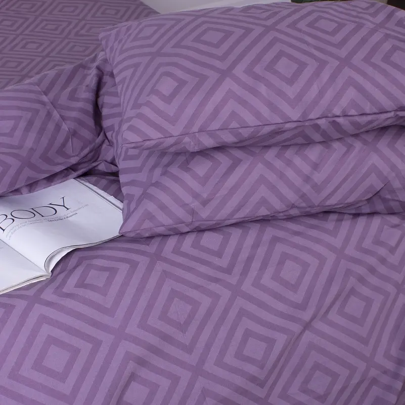 Простирадло MirSon Ranforce Elite 17-0626 Geometry Purple 220х150 см (2200008205164) - фото 3