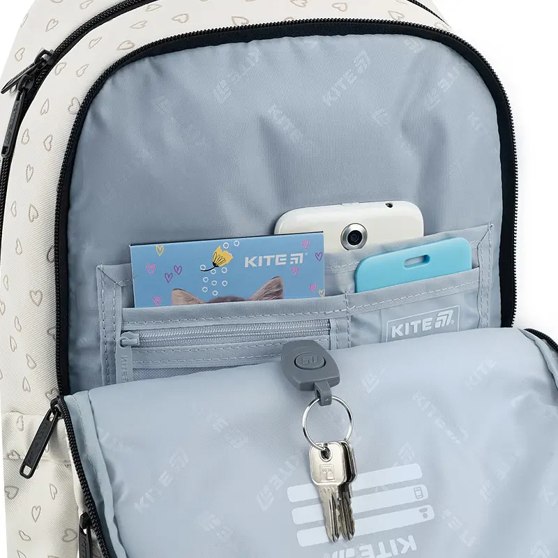 Рюкзак Kite Education 585 Shimmer&Smile Бежевий (K26-585M-2) - фото 12