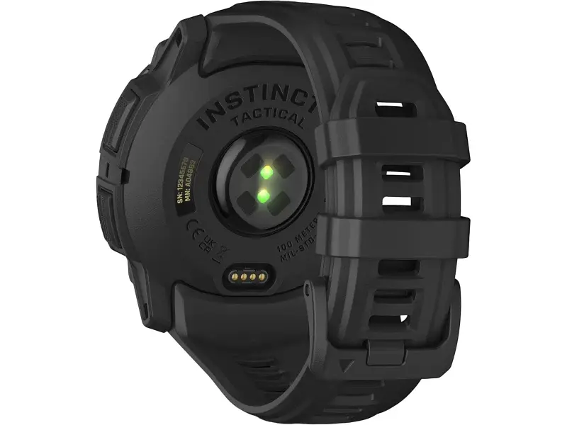 Смарт-годинник Garmin Instinct 3 50mm AMOLED Tactical Edition Black with Black Band (010-03020-50/90) - фото 2
