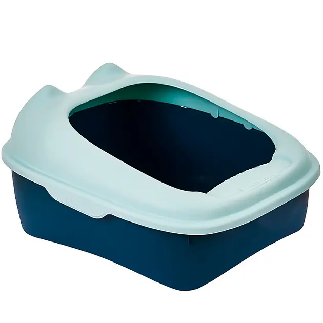 Туалет для котів із лопаткою Derby Plastic Cat Litter Box зелений 51 х 41 х 30 см - фото 3