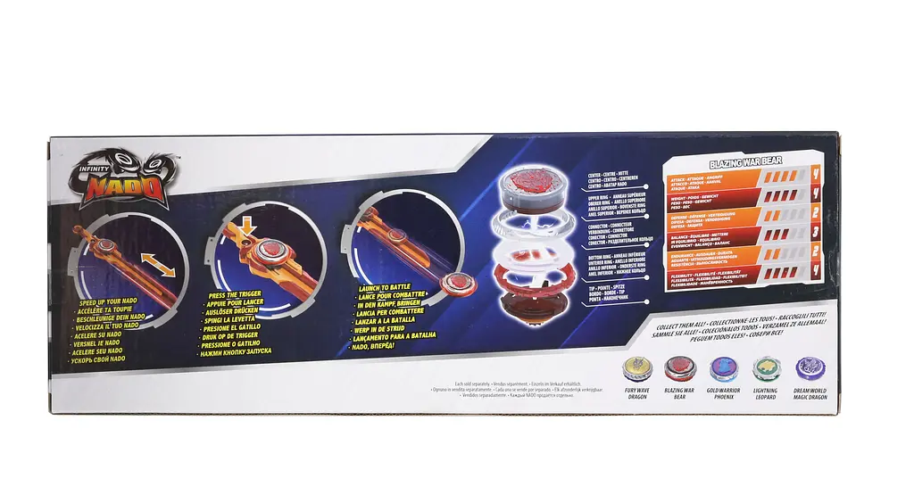 Дзиґа Auldey VI Standard Pack Палаючий Бойовий Ведмідь Blazing War Bear Infinity Nado det0018403 - фото 5