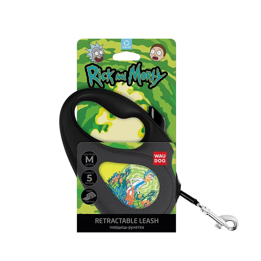 Повідець-рулетка для собак Waudog R-leash малюнок Рік та Морті 2 M до 25 кг 5 м - фото 2