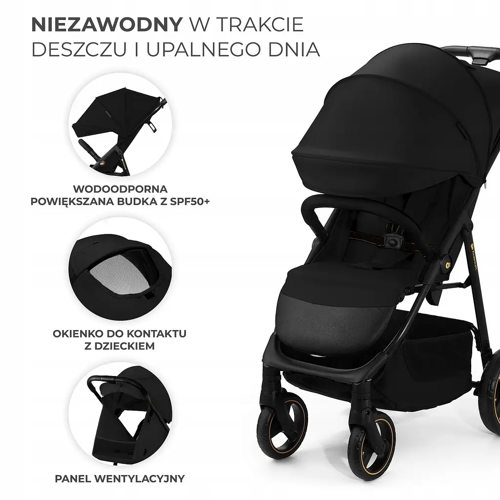 Прогулянкова коляска Kinderkraft Trig 3 Black - фото 2