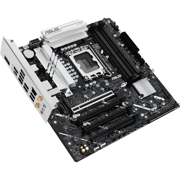 Материнская плата LGA1851, Asus B860M MAX GAMING AX, B860, 4xDDR5, 1xPCI-E 5.0 x16, 3xPCI-E 4.0 x16, 4xSATA3, 3xM.2, Realtek 7.1, Realtek 2.5Gb, WiFi 6, Bluetooth 5.4, DP/Type-C, MicroATX - фото 5