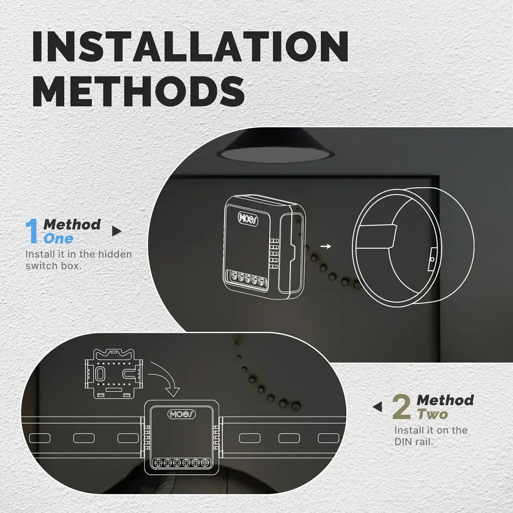 Реле Zigbee Moes ZM-104B-M Tuya Smart Switch 2ch 10 А двоканальне - фото 5