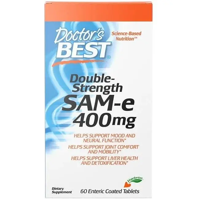 Аминокислота Doctor's Best SAM-e 400 mg (S-Adenosyl-L-Methionine), 60 таблеток - фото 1