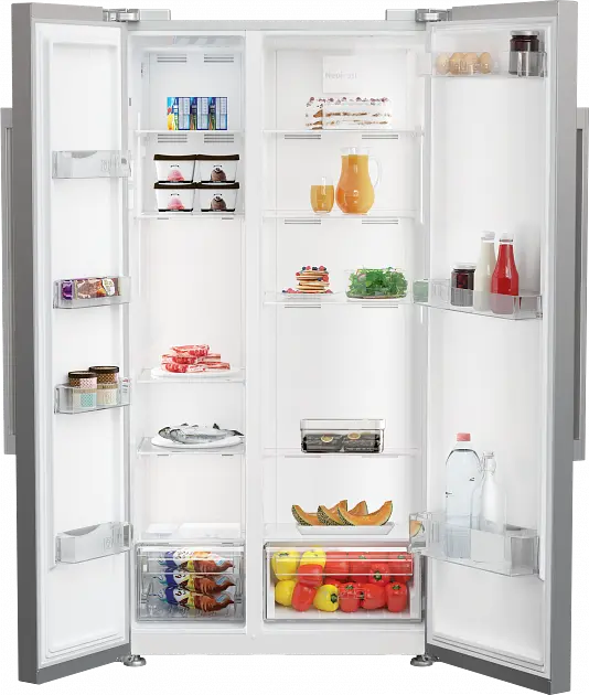 Холодильник SBS Beko GN164021XB 179х71х91см 2 двері холодильне відділення 368 л морозильне відділення 190 л A+ NF нержавіюча сталь (GN164021XB) - фото 3