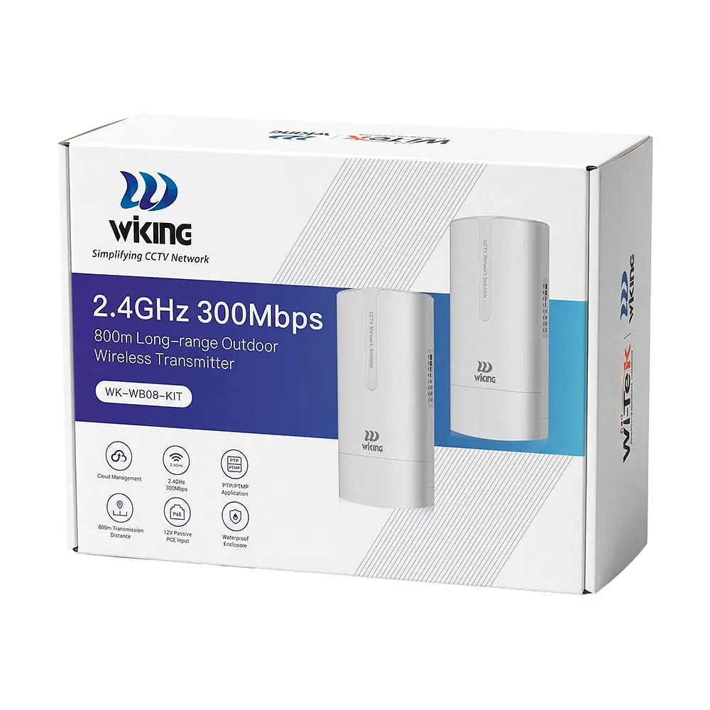 Комплект бездротового моста WiFi Wiking WK-WB08-KIT 2.4GHz, 300Mbps, 800m, 2x100Mbps, Cloud (73-00281) - фото 8