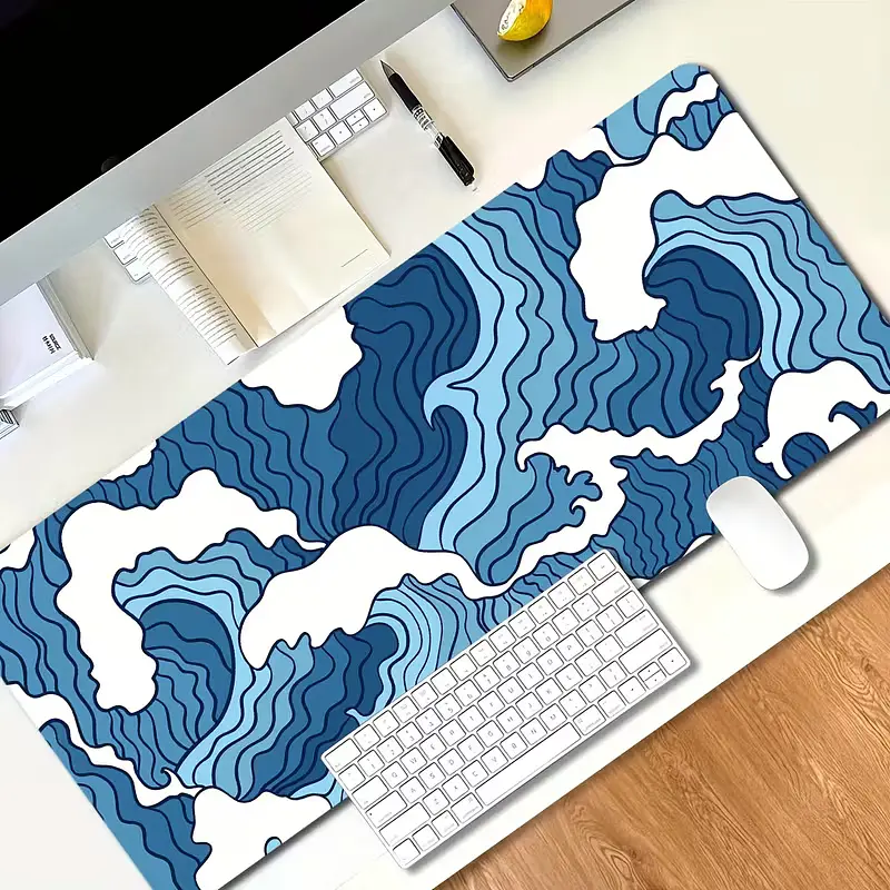 Килимок для миші та клавіатури Blue Waves / 90×40 см / Blue - фото 2