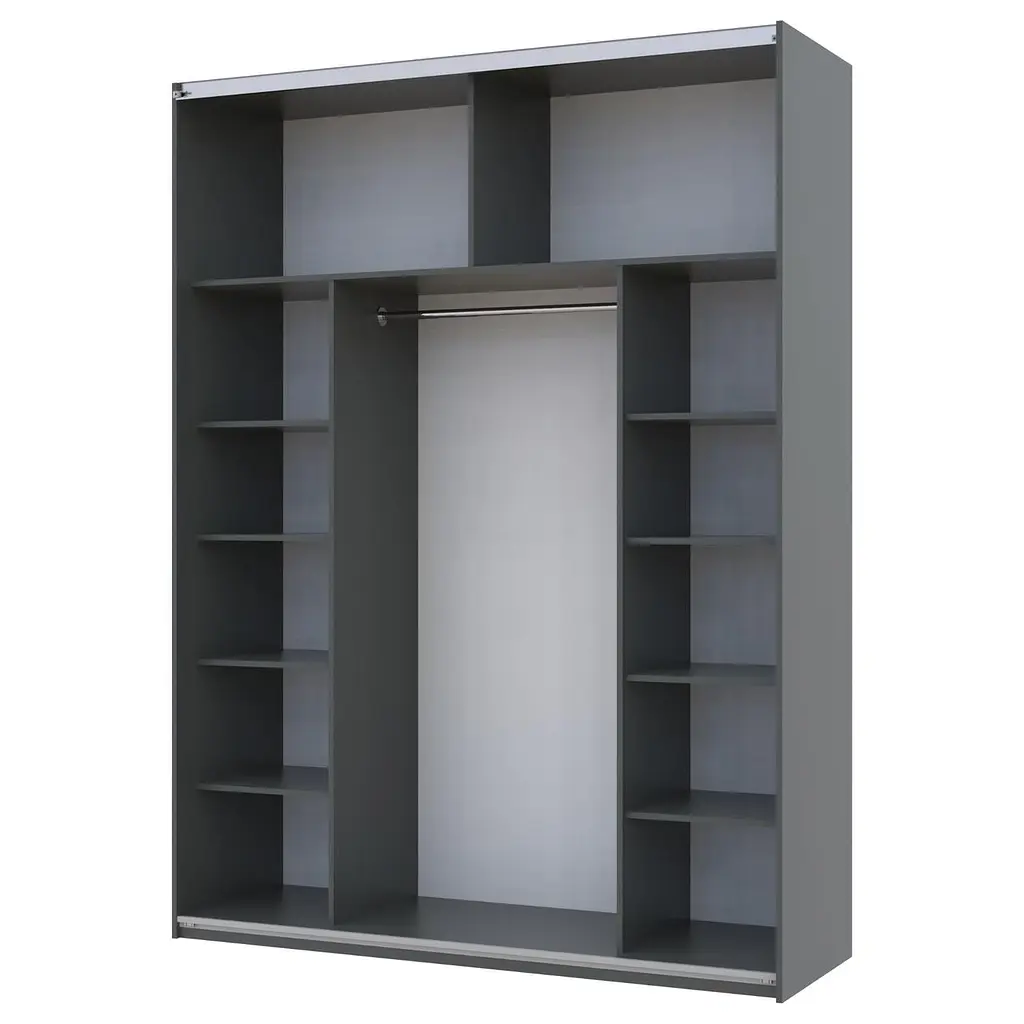 Шафа-купе Doros G-Caiser Графіт Графіт 2 ДСП / 3 частини 180х60х240 (42005089) - фото 8