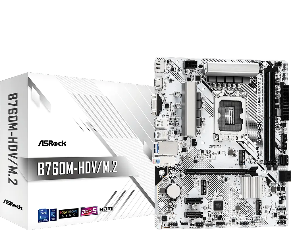 Материнська плата ASRock B760M-HDV/M.2 LGA 1700 (B760M-HDV/M.2) - фото 4