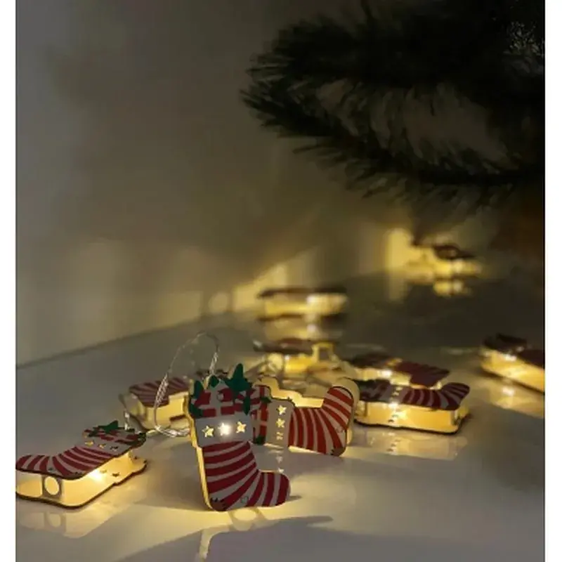Гірлянда Chomik Шкарпетка новорічна 1.65 м 10 LED Теплий білий (5900779854093) - фото 5