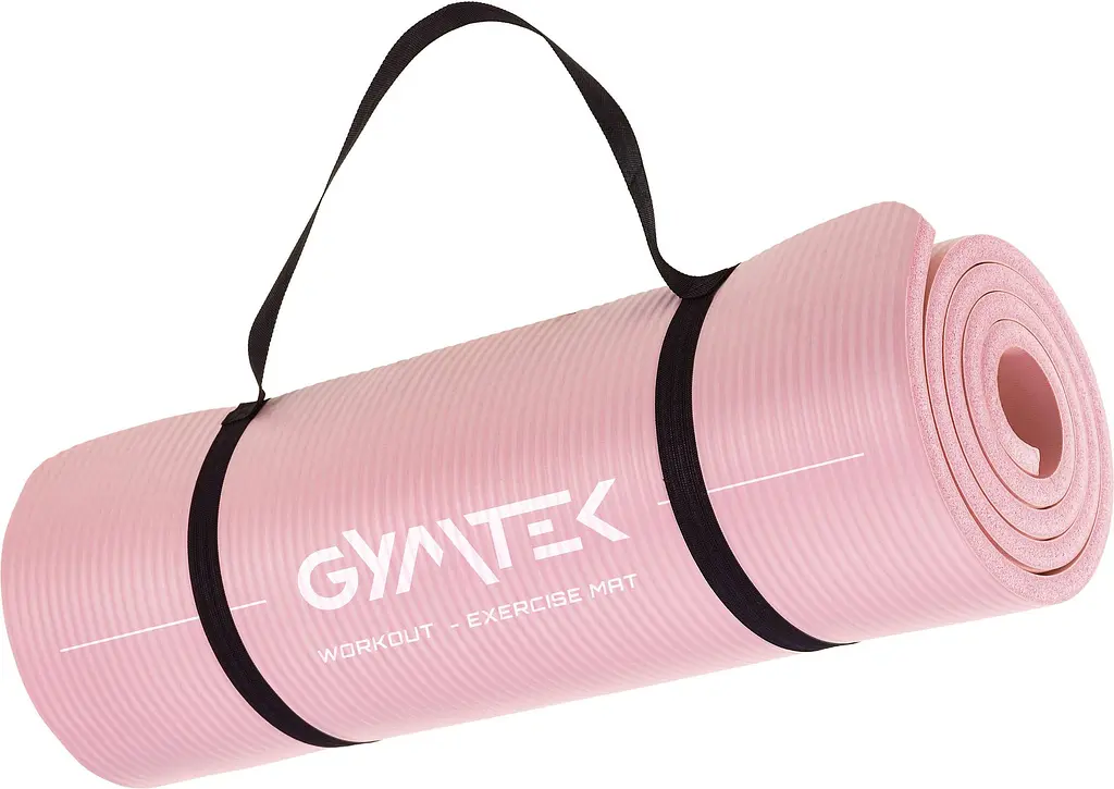 Килимок (мат) для йоги та фітнесу Gymtek NBR 1см рожевий - фото 7
