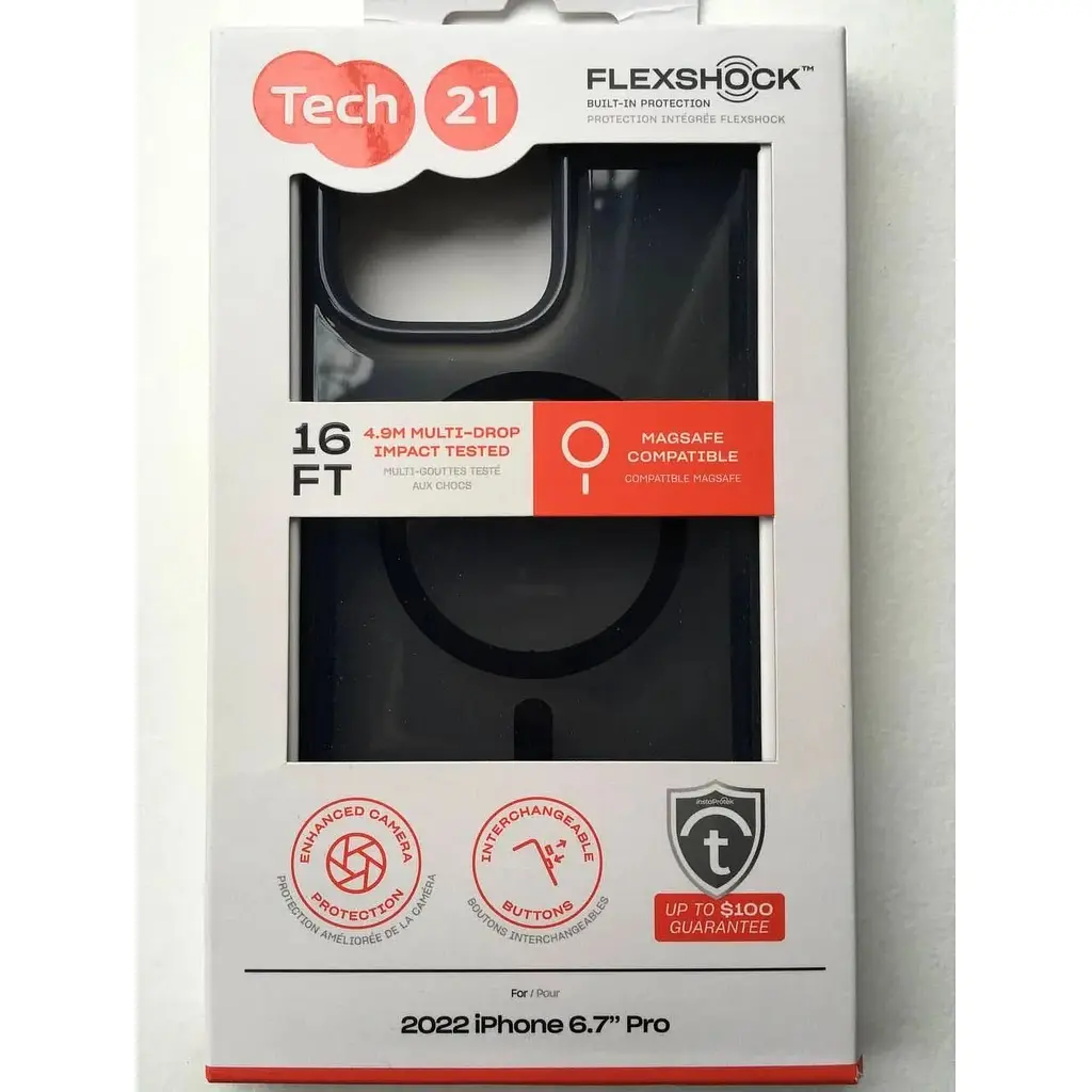 Оригинальный противоударный чехол Tech21 Evo Check MagSafe для iPhone 14 Pro Max Black (T21-9857) - фото 7