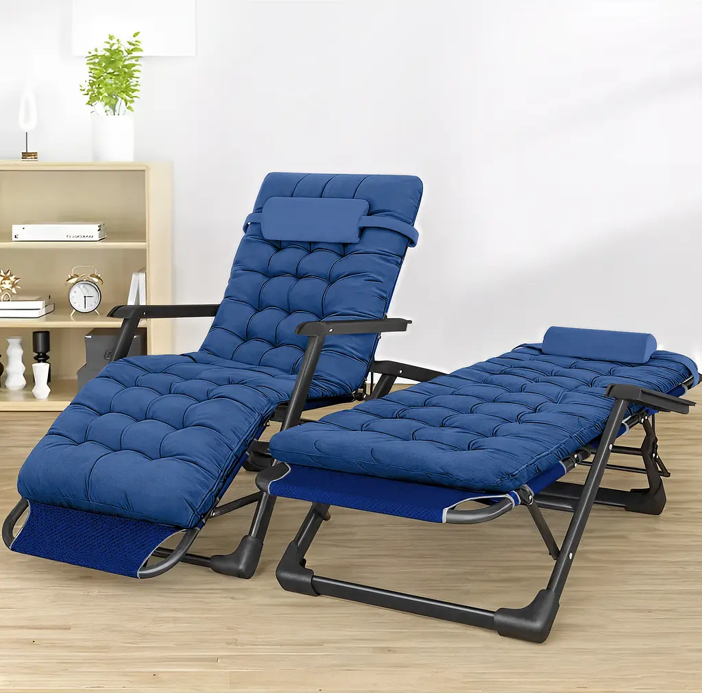 Раскладное кресло кровать с подушкой Leobro Темно-синий (LB-FCB-G1-BLU) - фото 3