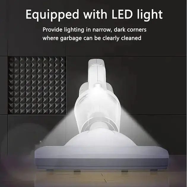 Ручной пылесос Grikey Home Cleaner 3 беспроводной 2 в 1 для дома с подсветкой 170W Белый (GK489) - фото 4