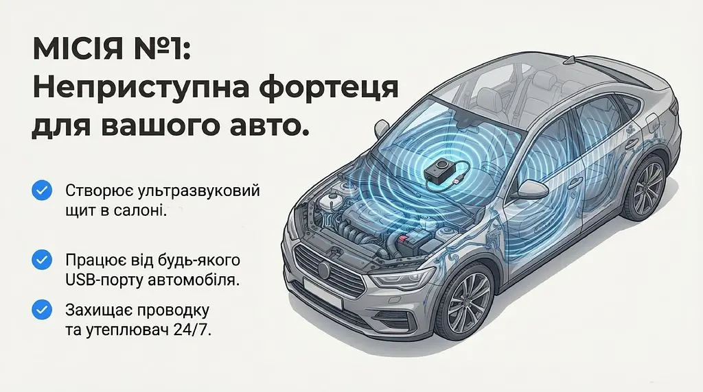 Автомобільний портативний відлякувач гризунів АвтоКіт-100 - фото 8