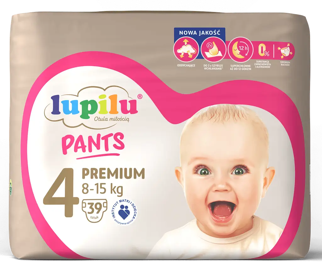 Підгузки-трусики Lupilu Pants Premium розмір 4 для дітей вагою 8–15 кг 39 шт (LupiluPants4)