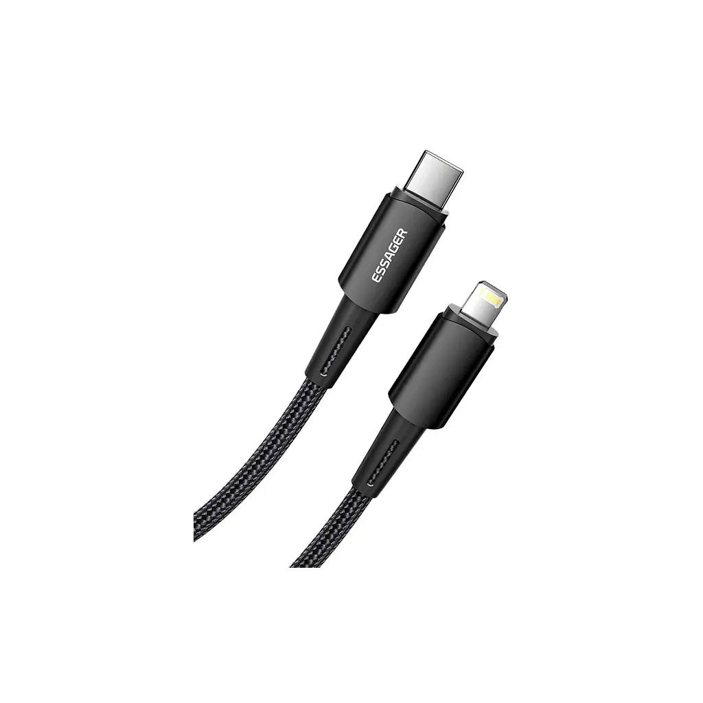 Дата кабель USB-C to Lightning 2.0m 20W black Essager (EXCTL-CGA01) - фото 3