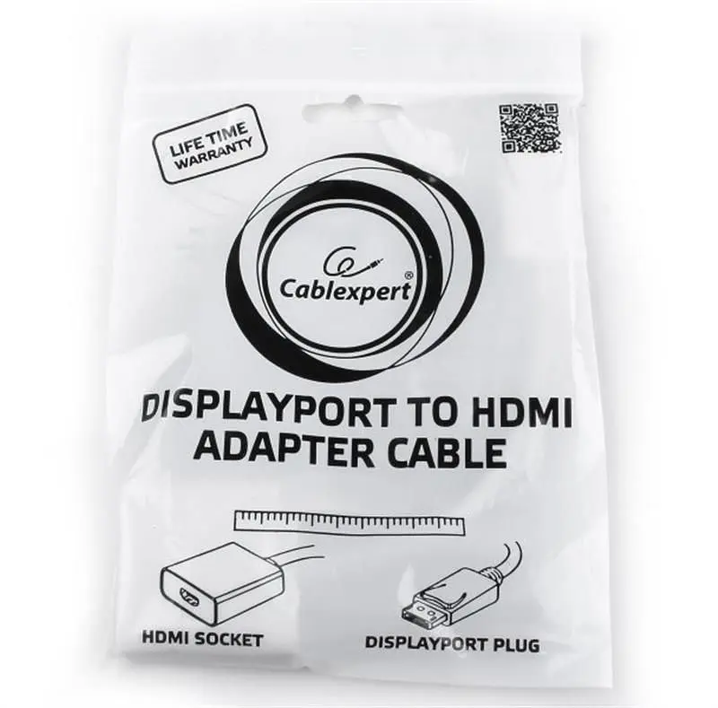 Адаптер Cablexpert DisplayPort - HDMI (M/F), 0.1 м, White (A-DPM-HDMIF-002-W) - фото 2
