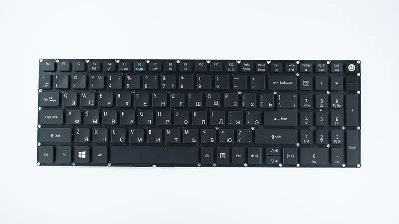 Клавіатура для ноутбука ACER (E5-522, E5-573) rus, black, без фрейма, підсвічування клавіш - фото 2