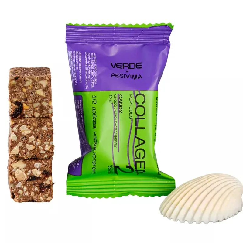 Набір цукерок з колагеном Verde&Pesivima Collagen Мікс на 3 смаки 5 шт. 75 г - фото 5