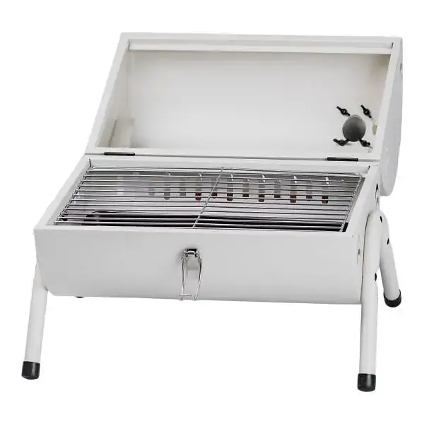 Угольный гриль TS Kitchen двухсторонний портативный с решеткой белый HP452GBE - фото 5