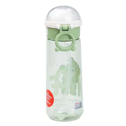 Пляшка для води Nice 620 мл із кришкою фліп топ на защіпці, зелений Happy Life HP17300GR - фото 20