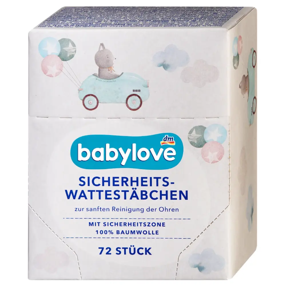 Дитячі вушні палички Babylove з обмежувачем безпеки, 72 шт - фото 3
