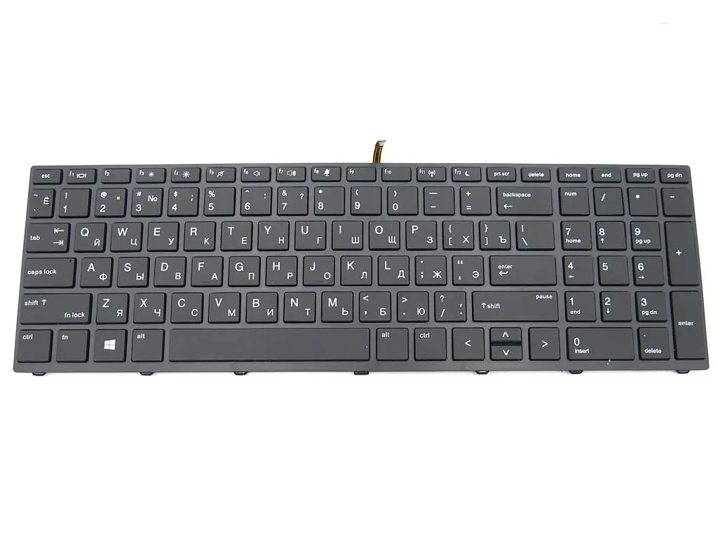 Клавіатура для HP ProBook 450 G5, 455 G5, 470 G5 (RU Black з підсвічуванням) - фото 3