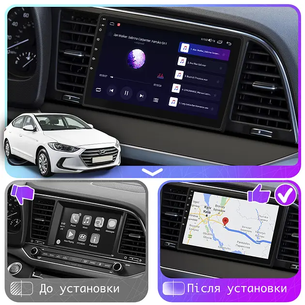 Автомагнитола XPRO штатная Hyundai Elantra 2019 9 Android 10.1 4/32 черный (MER-14104_5649) - фото 2