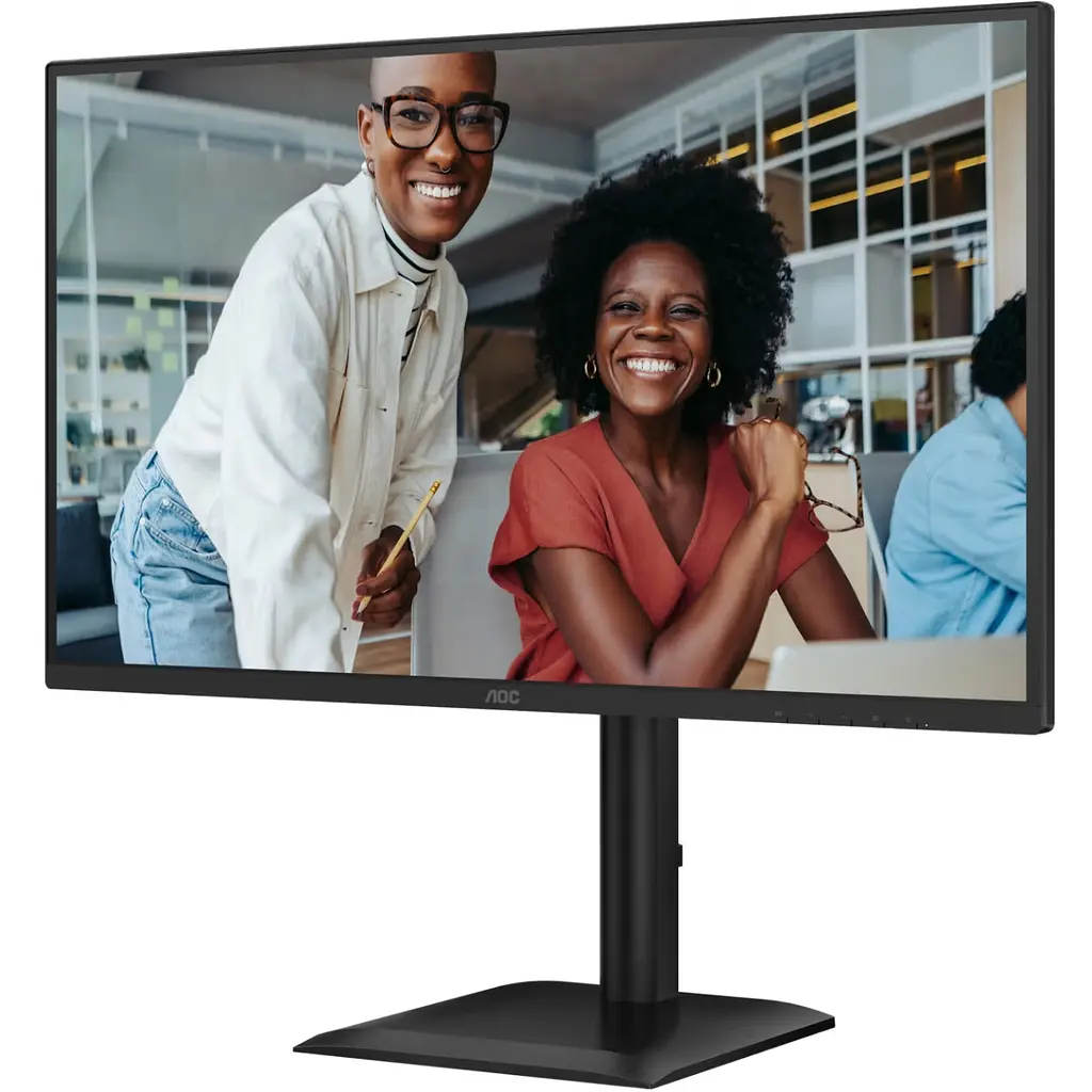 TFT 27" AOC 27E4U, IPS, 120Hz, VGA, HDMI, DP, USB-hub, HAS, Pivot, колонки, чорний - фото 3