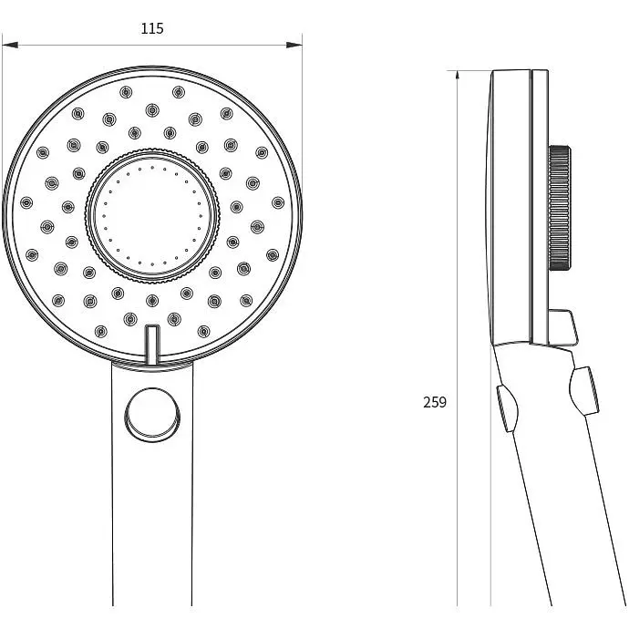 Лейка для душа DiiiB Shower Head DXHS015-1 White-Orang [129567] - фото 9