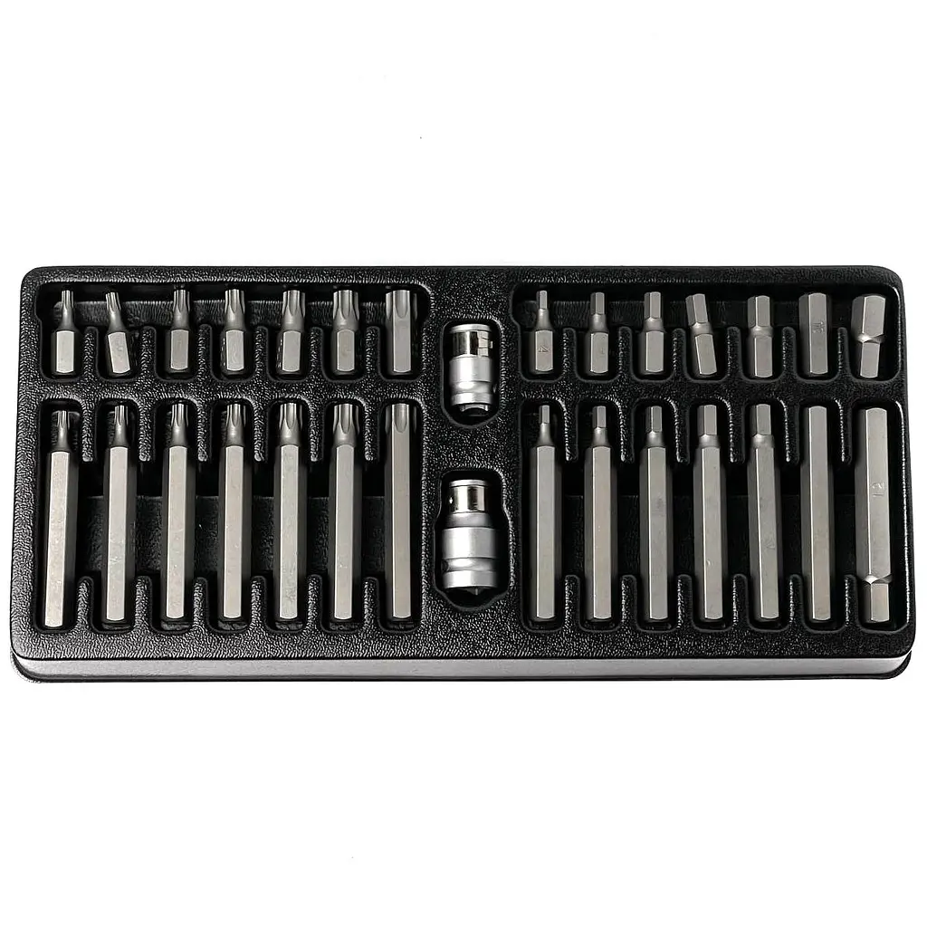 Набір біт Шестигранники та Зірочки Hex Torx King Roy 30 предметів Оригінал (31567) - фото 3