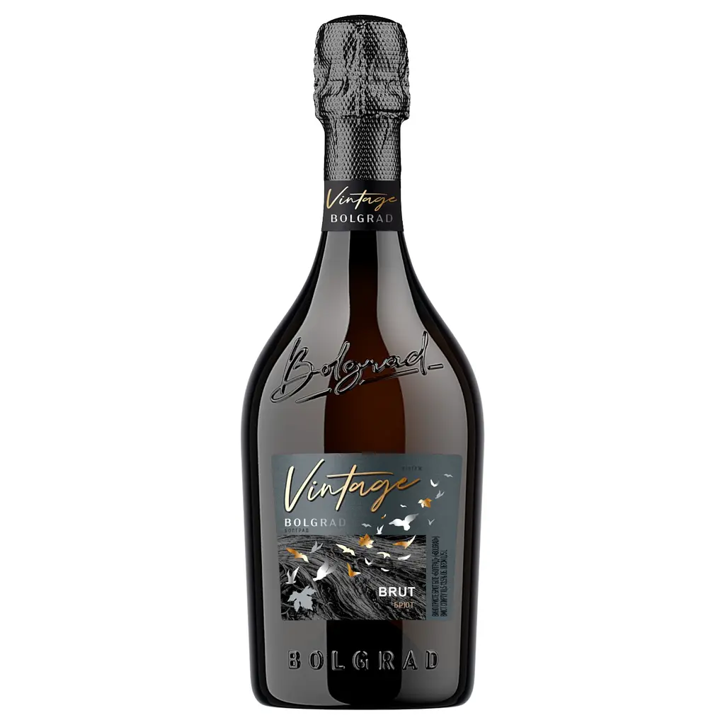 Вино ігристе 1821 Vintage Bolgrad, біле, брют, 13,5%, 0,75 л