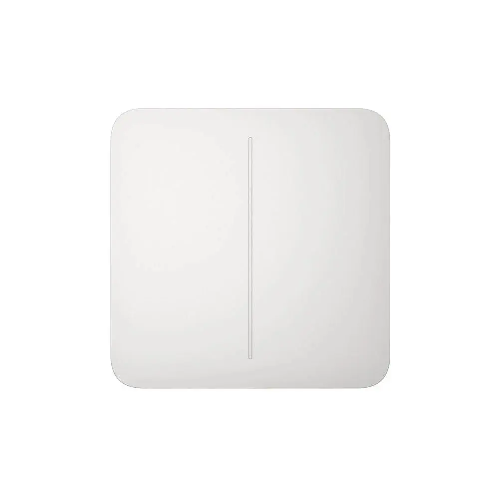 Розумний двоклавішний прохідний вимикач Ajax LightSwitch (2-gang/2-way) Jeweller (white/білий) (26-00405)