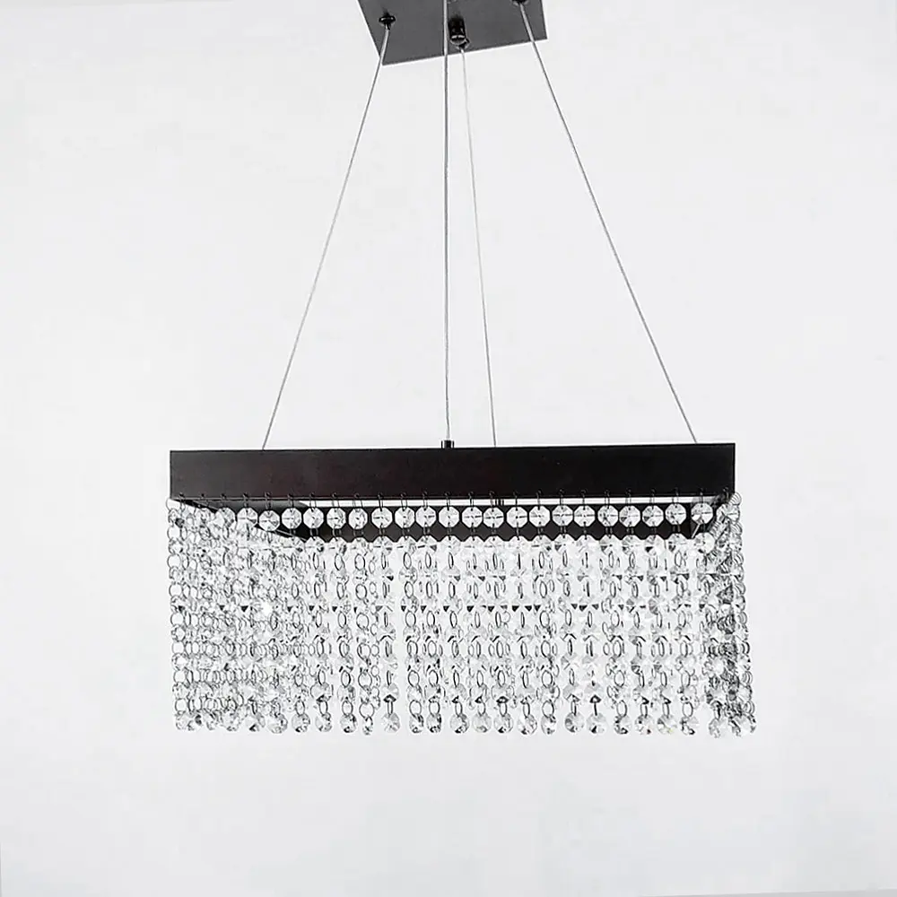 Невероятная хрустальная квадратная люстра с бронзовой обводкой h25 Line.F Диаметр 30см - фото 4